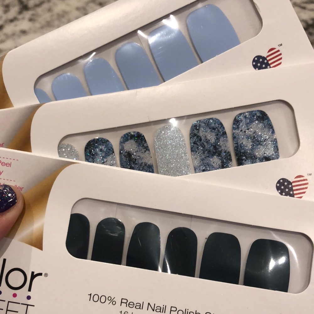 Color Street Nails - 3 sets - Blues